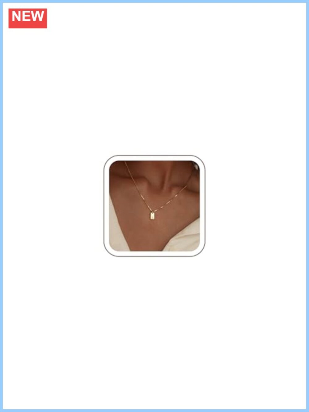 14K Gold Plated Initial Necklace Dainty Waterproof Pendant Chain